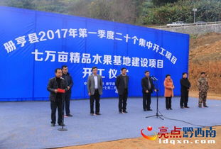 冊亨縣7萬畝精品水果基地建設項目正式開工，開啟鄉村振興新篇章